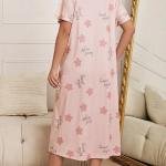 Comfort and Elegance Star Print Cotton Long Nighty for Women