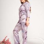 Lavender Mist Marble Print Kaftan Pyjama Set