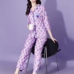Pink and Purple Woolen Pyjama Set