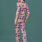 Pink Elephant Wool Pajama Set