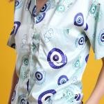 Mint Green Womens Shortie Pajamas Set