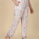 Shirt Style Top with Full Length Satin Pyjama Set