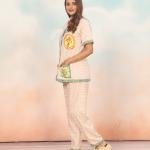 Peach Printed Ladies Short Sleeve Pyjamas